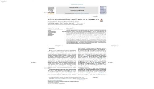 Real-time path planning to dispatch a mobile sensor into an operational area